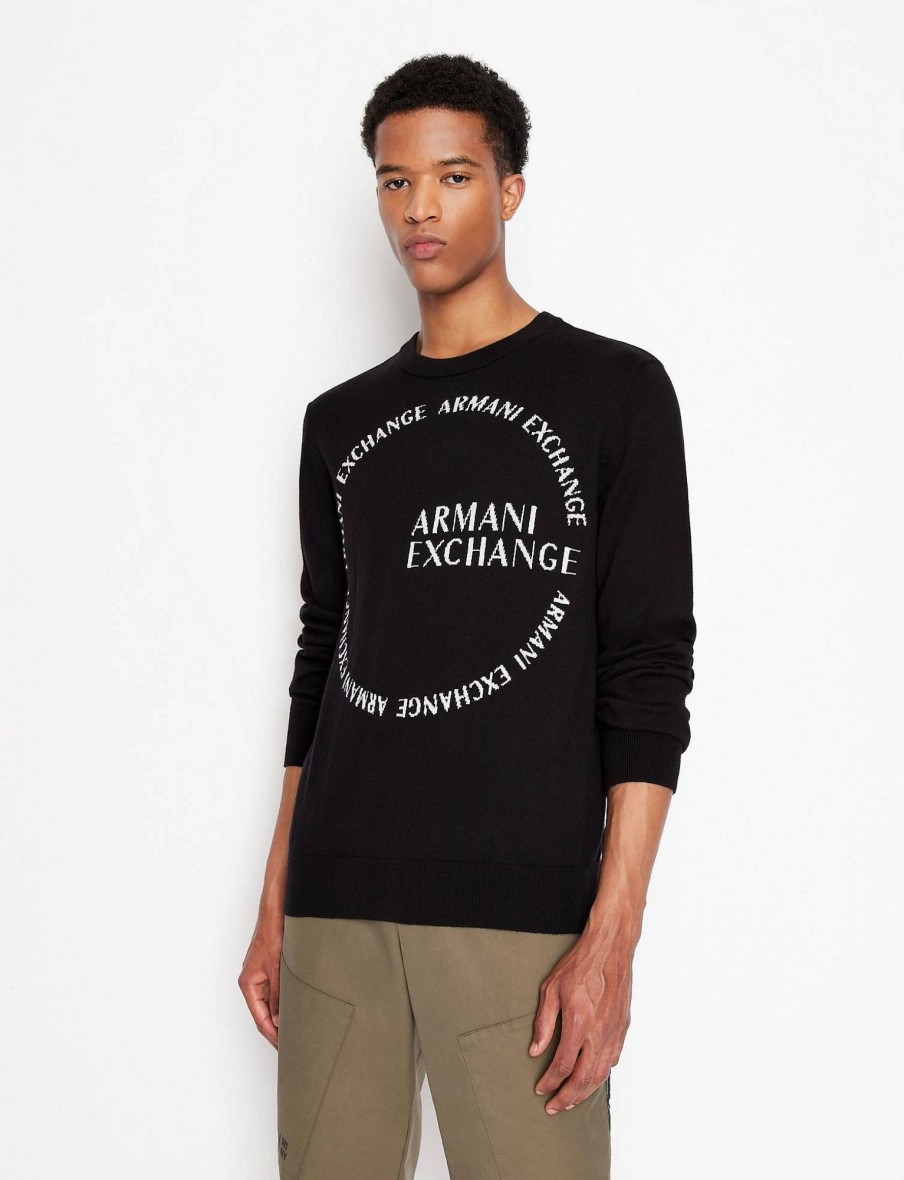 Uomo ARMANI EXCHANGE Maglieria | Maglia Logo Centrale