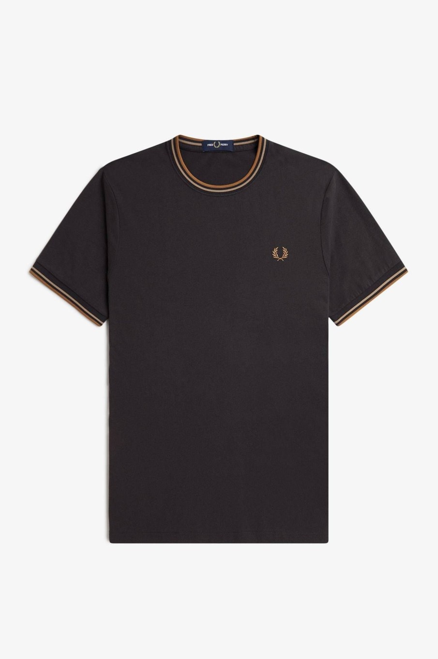 Uomo FRED PERRY T-Shirts | T-Shirt Con Doppia Riga