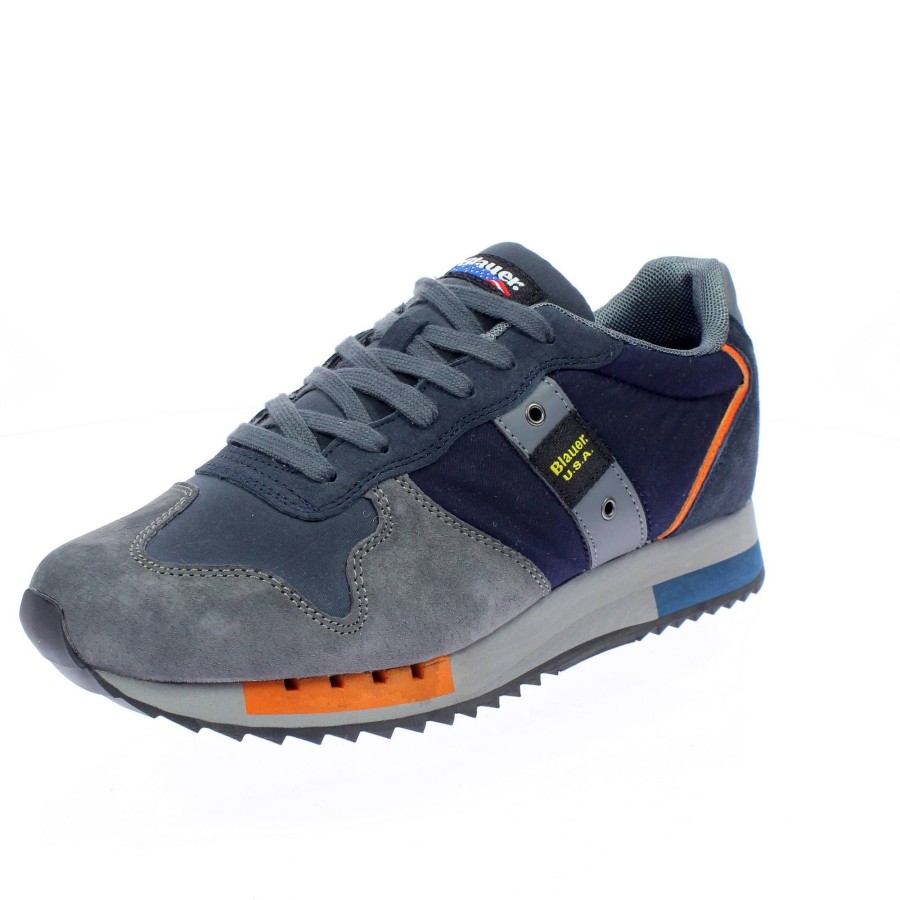 Uomo BLAUER Sneakers | Queens - Sneakers Basse In Suede