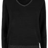 Donna YES ZEE Pullover E Cardigan | Maglione Scollo A V Con Inserto Lurex