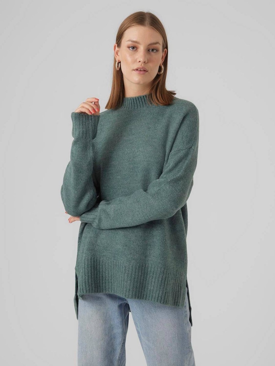 Donna VERO MODA Pullover E Cardigan | Lefile Oversize Boxy - Pullover Con Spalle Scese