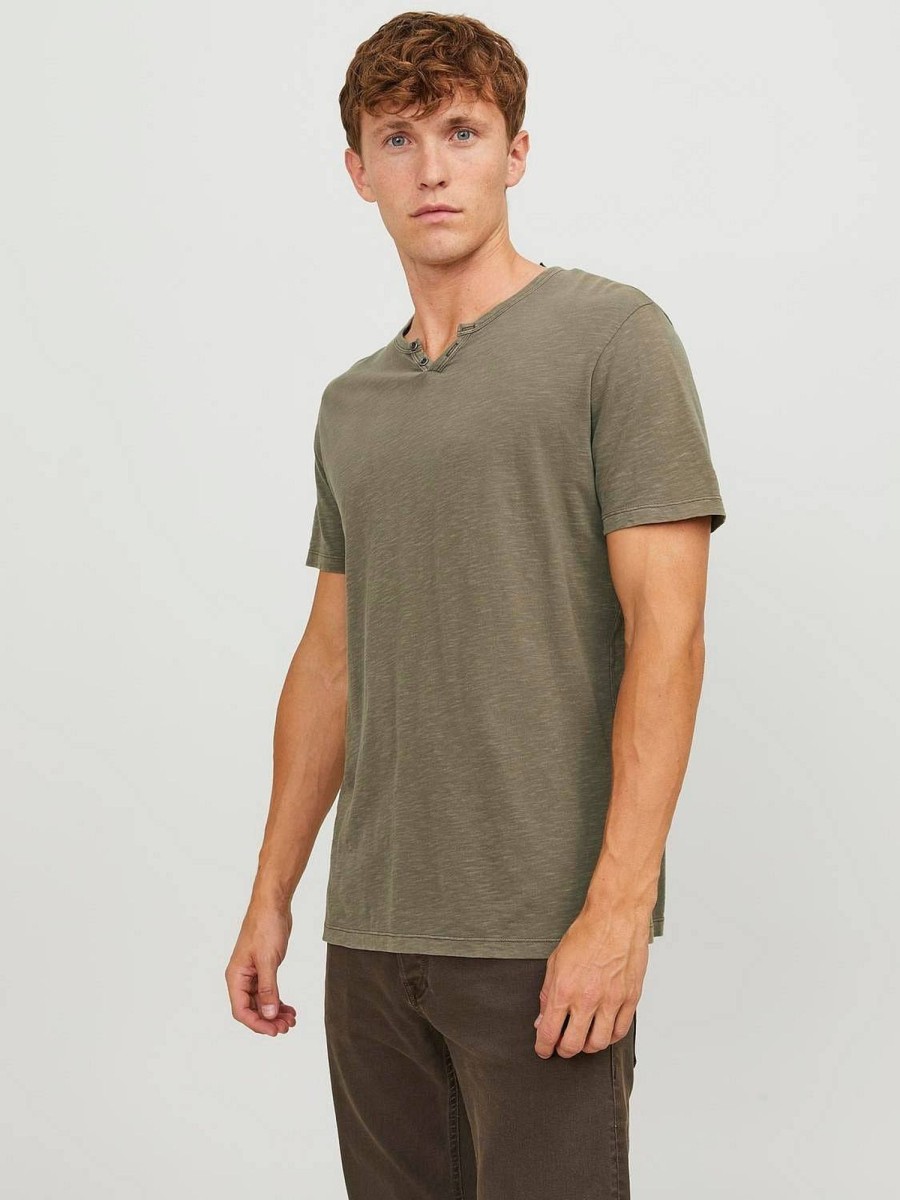 Uomo JACK & JONES T-Shirts | Jesplit T-Shirt Con Collo A V