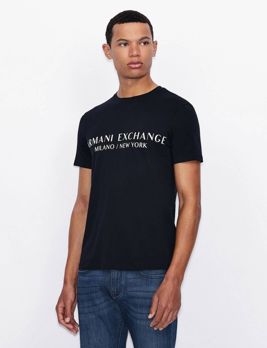 Uomo ARMANI EXCHANGE T-Shirts | T-Shirt Manica Corta Cotone Regular Fit