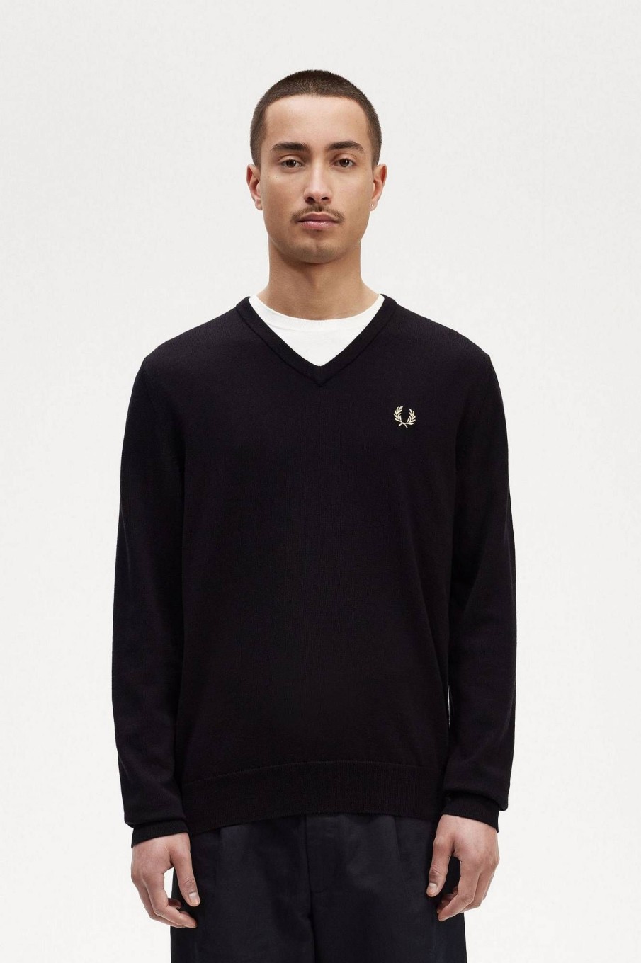 Uomo FRED PERRY Maglieria | Maglione Classico Con Scollo A V