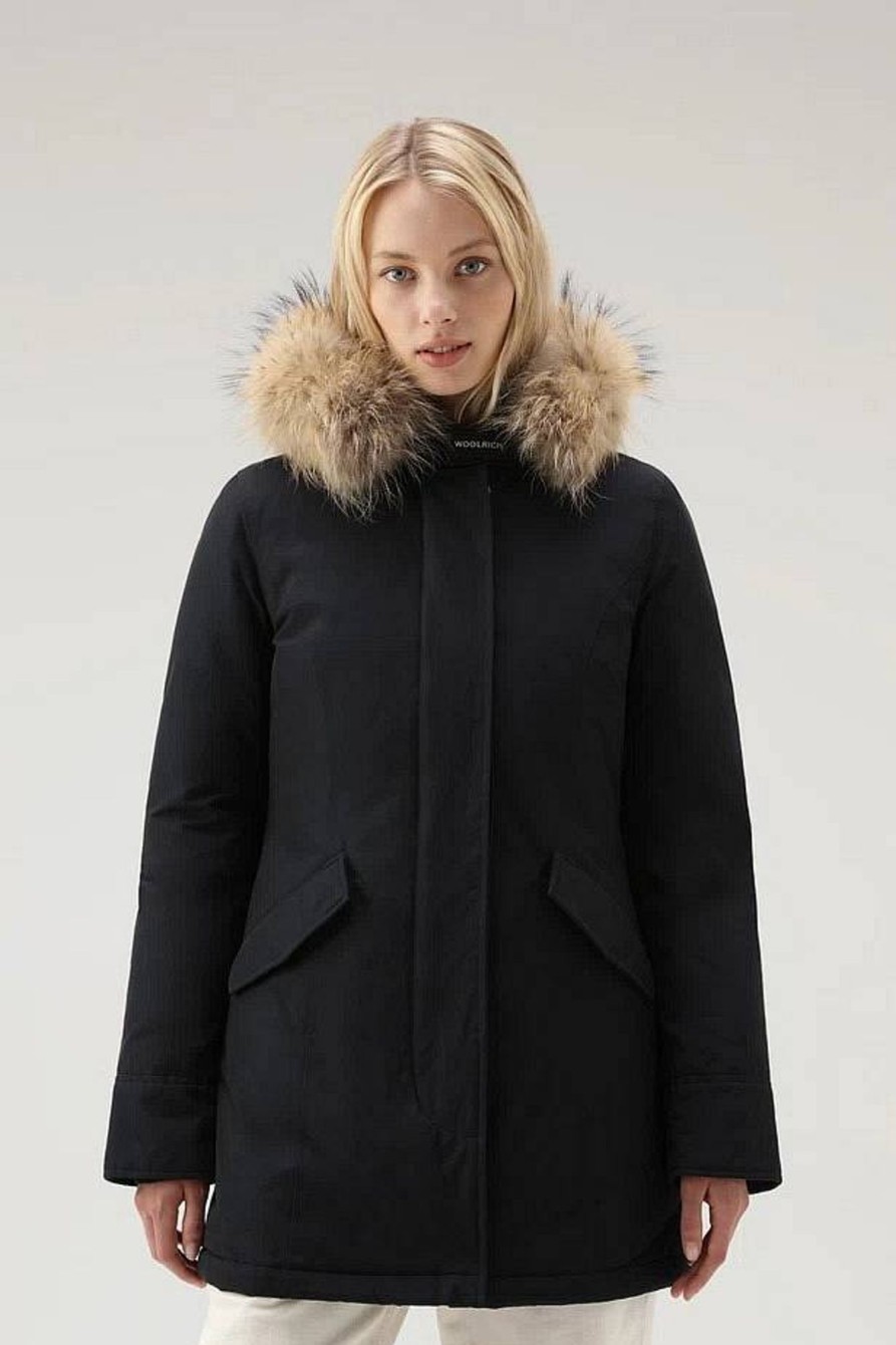 Donna WOOLRICH Giubbotti E Cappotti | Arctic Raccoon Parka Con Pelliccia Removibile