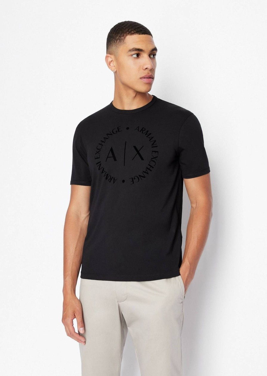 Uomo ARMANI EXCHANGE T-Shirts | T-Shirt A Manica Corta Con Logo