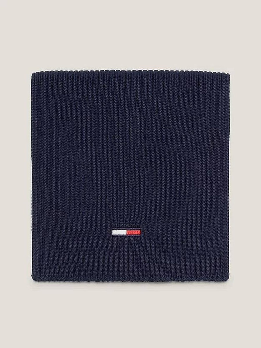 Uomo TOMMY HILFIGER Sciarpe | Flag Scarf - Sciarpa A Coste Con Logo