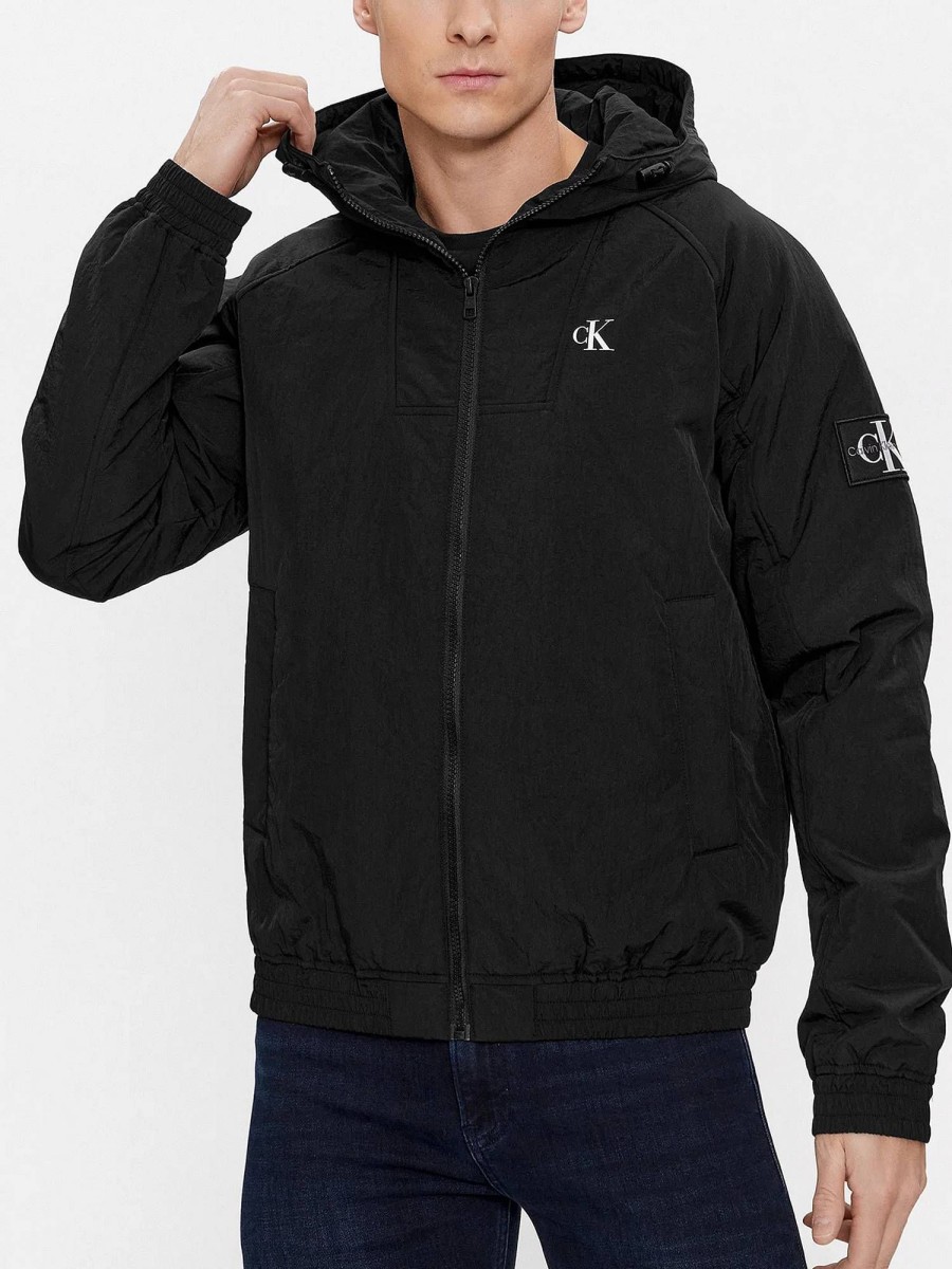 Uomo CALVIN KLEIN JEANS Giubbotti E Cappotti | Hooded Padded Harrington - Giacca Con Cappuccio