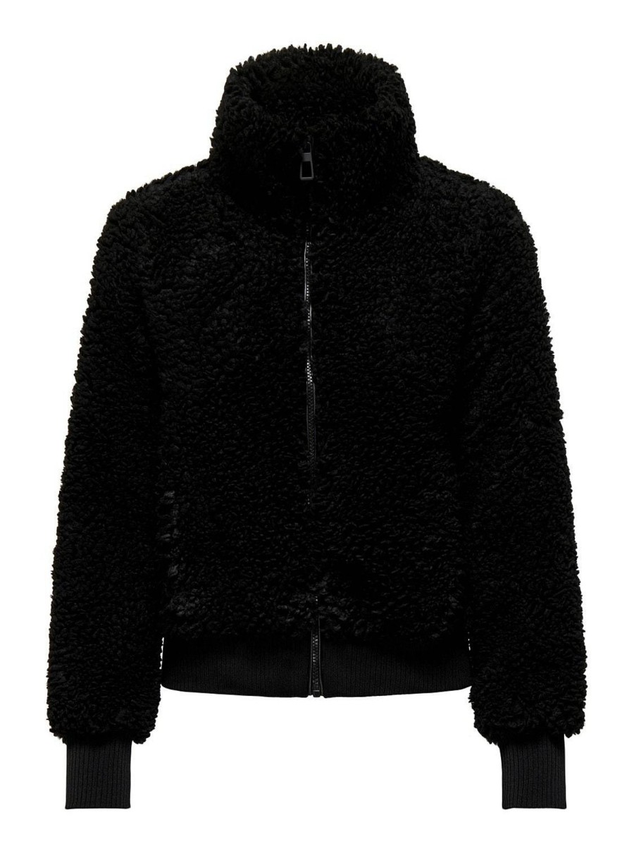 Donna ONLY Giubbotti E Cappotti | New Wellie Sherpa Bomber - Giacca Teddy Collo Alto