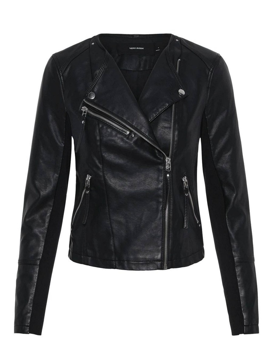 Donna VERO MODA Giacche E Blazer | Riafavo 22 Short Coated Jacket - Giacca In Similpelle