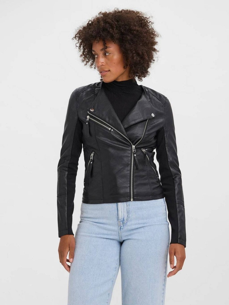 Donna VERO MODA Giacche E Blazer | Riafavo 22 Short Coated Jacket - Giacca In Similpelle