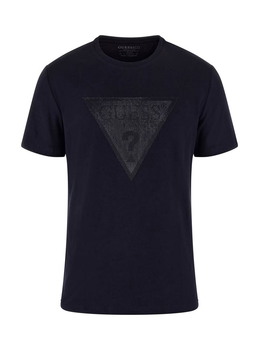 Uomo GUESS T-Shirts | Shiny Gel Triangle Tee - T-Shirt Logo