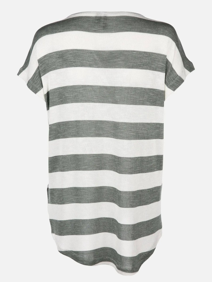 Donna VERO MODA T-Shirts | Wide Stripe Top - T-Shirt A Righe