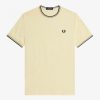 Uomo FRED PERRY T-Shirts | T-Shirt Con Doppia Riga