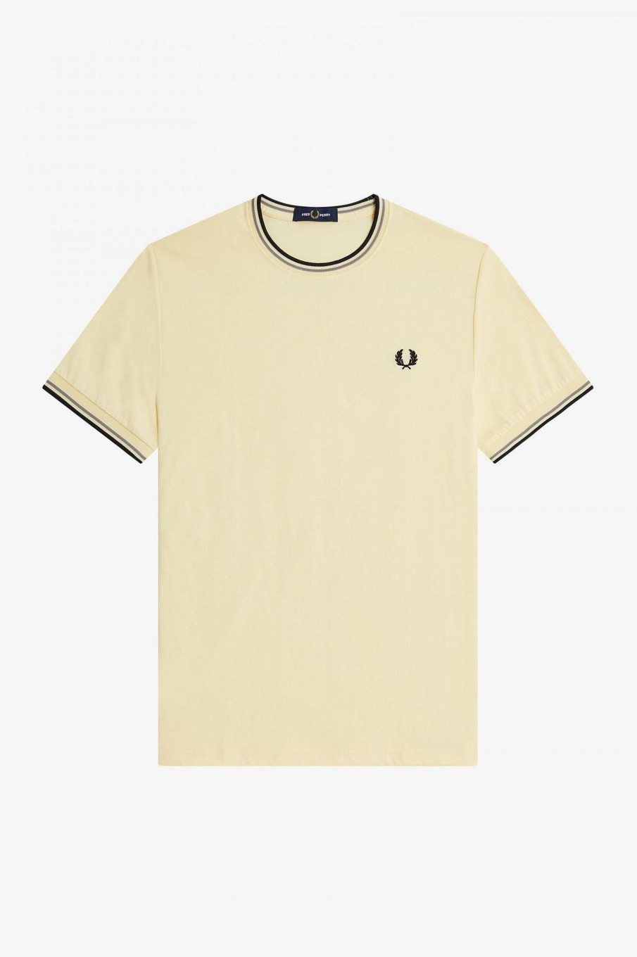 Uomo FRED PERRY T-Shirts | T-Shirt Con Doppia Riga