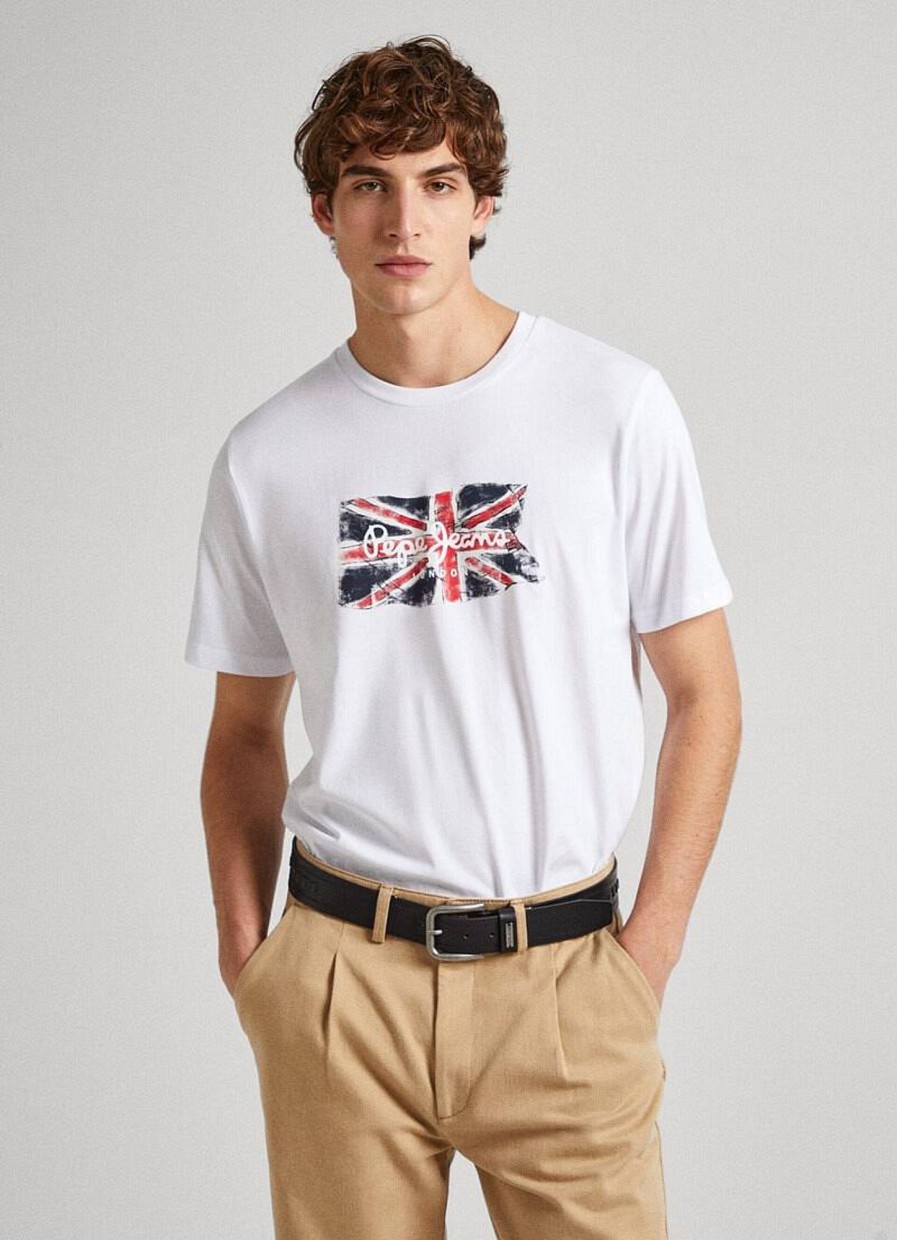 Uomo PEPE JEANS T-Shirts | T-Shirt Bandiera Clag