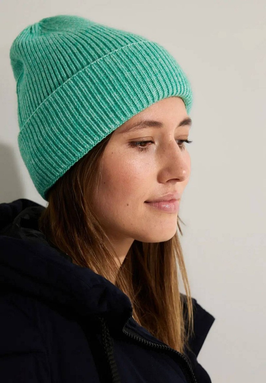 Donna CECIL Cappelli | Knit Cap - Berretto A Costine Con Risvolto