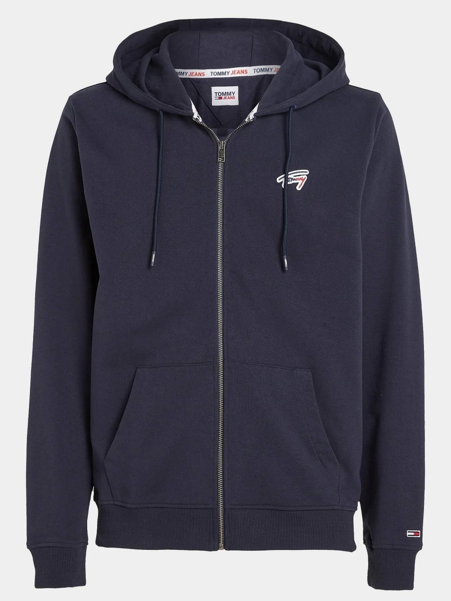 Uomo TOMMY HILFIGER Felpe | Tjm Reg Signature Zip Thru - Felpa Con Cappuccio