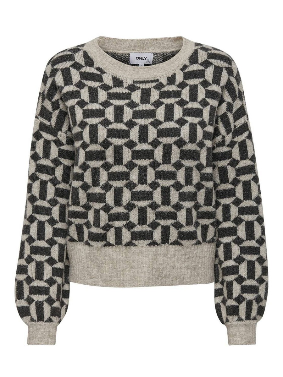 Donna ONLY Pullover E Cardigan | Geo Life Ls Pullover - Pullover Jacquard