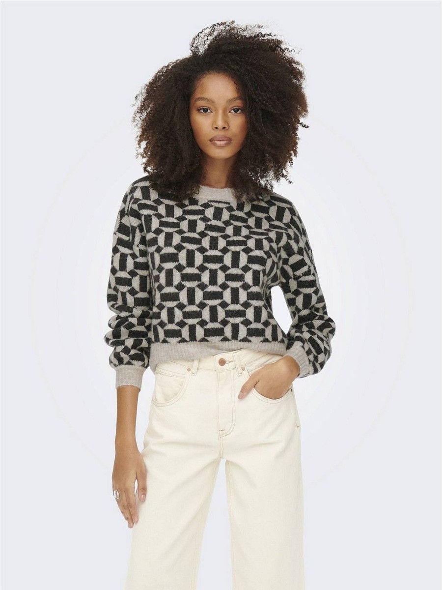 Donna ONLY Pullover E Cardigan | Geo Life Ls Pullover - Pullover Jacquard