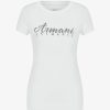 Donna ARMANI EXCHANGE T-Shirts | T-Shirt Con Lettering Logo E Borchie