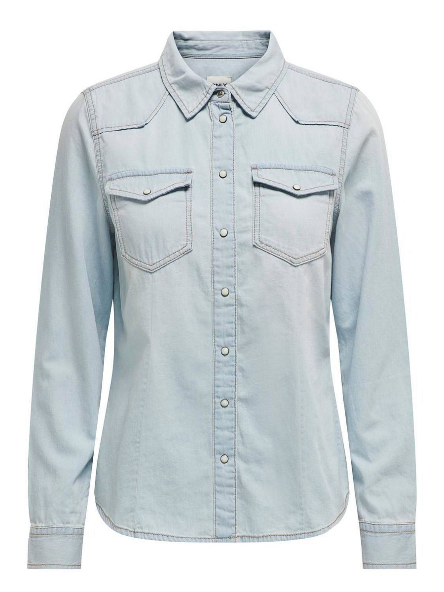 Donna ONLY Camicie | Lexa L/S Denim Shirt - Camicia In Jeans