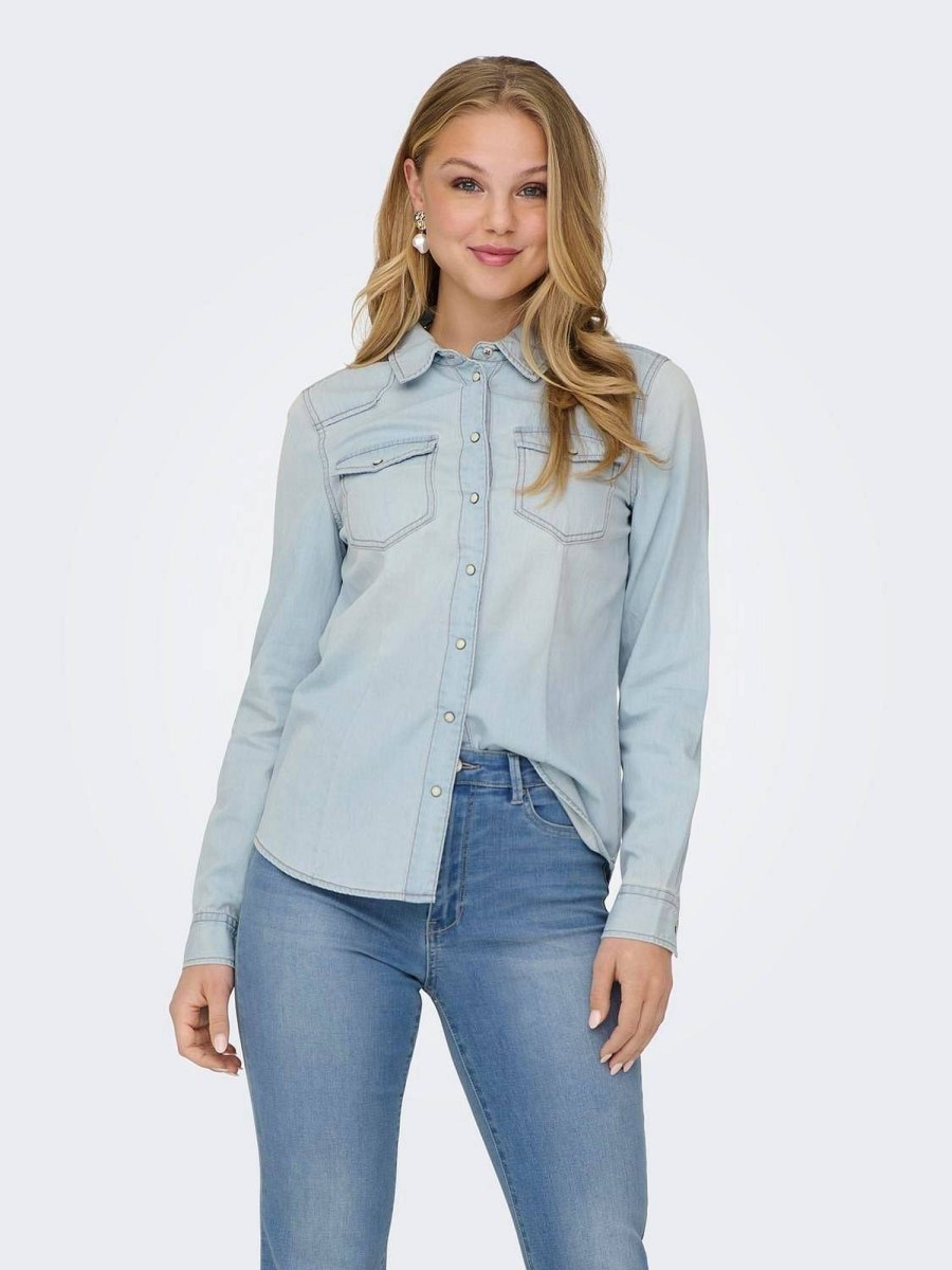 Donna ONLY Camicie | Lexa L/S Denim Shirt - Camicia In Jeans