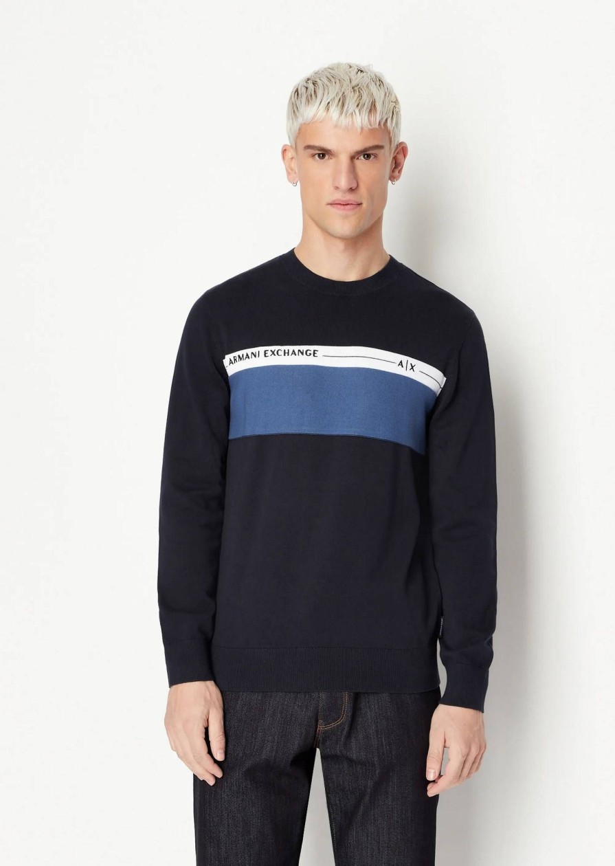 Uomo ARMANI EXCHANGE Maglieria | Pullover Girocollo Con Logo