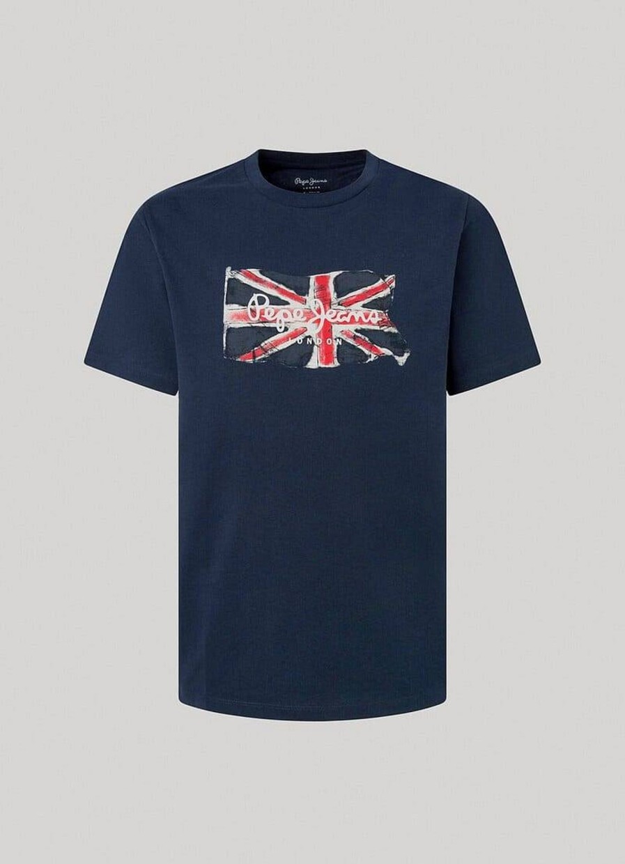 Uomo PEPE JEANS T-Shirts | T-Shirt Bandiera Clag