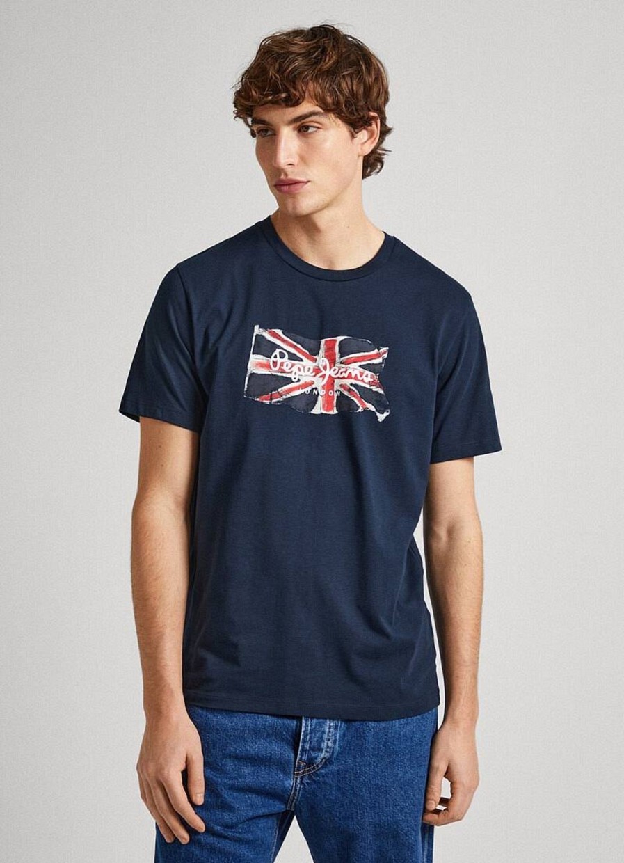 Uomo PEPE JEANS T-Shirts | T-Shirt Bandiera Clag