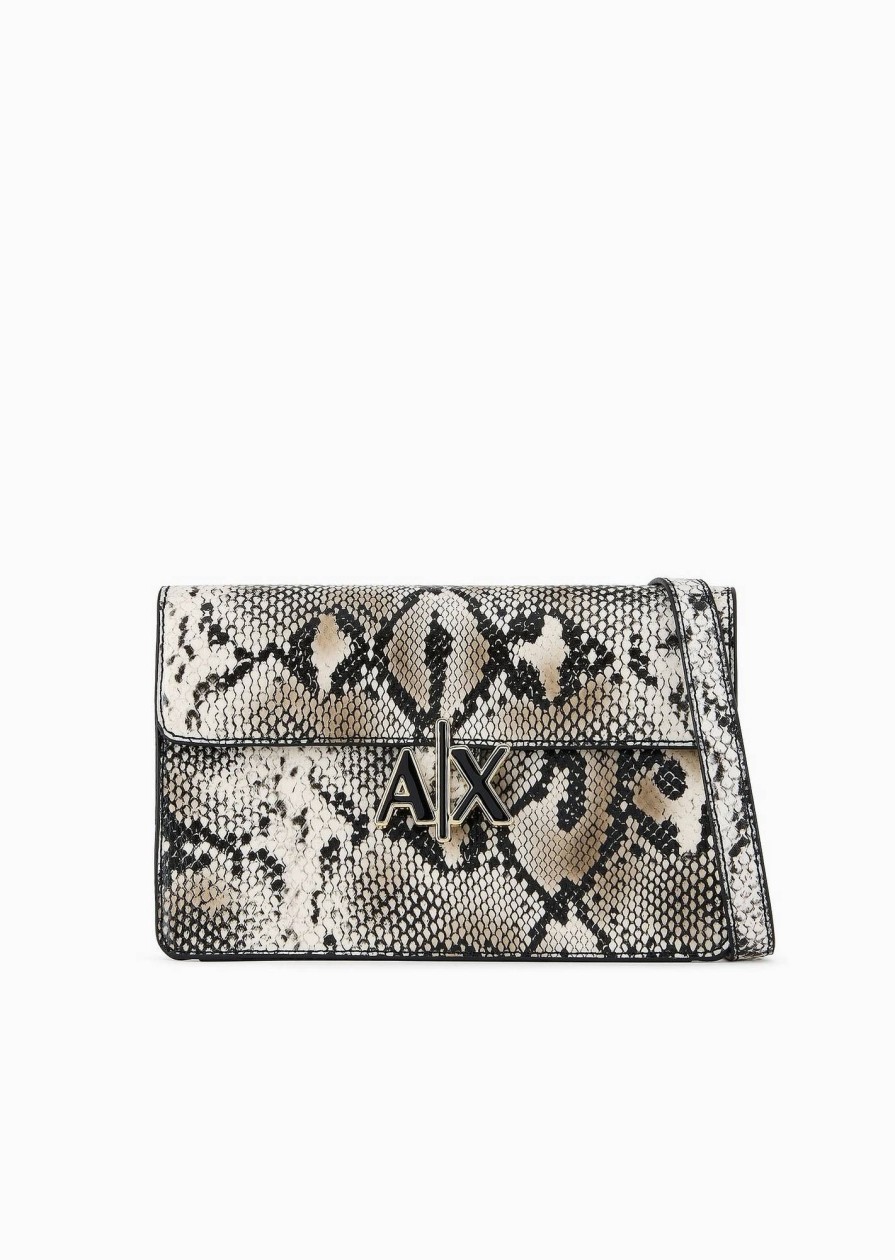 Donna ARMANI EXCHANGE Borse A Tracolla | Crossbody - Borsa A Tracolla Stampa Pitonata