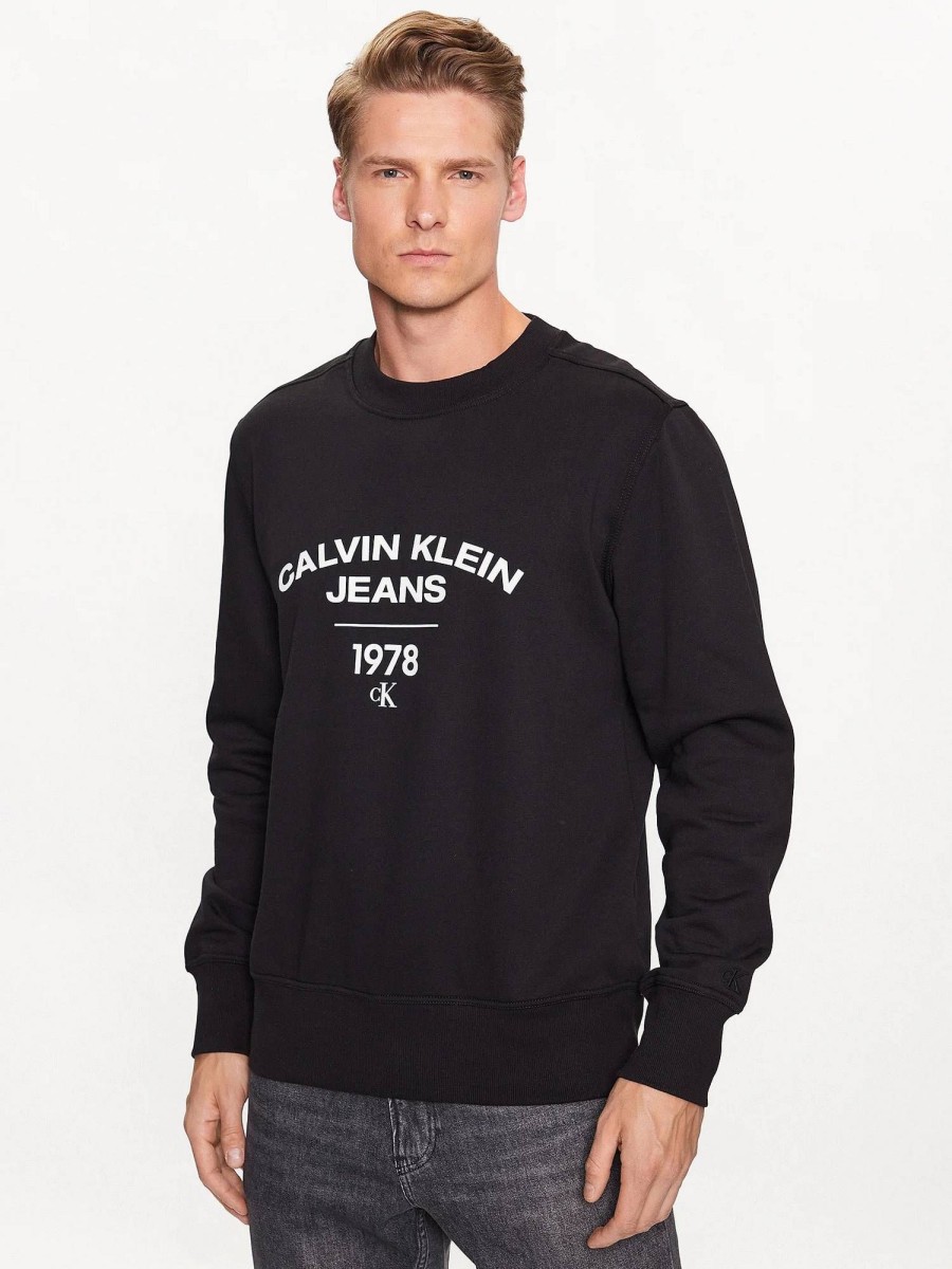 Uomo CALVIN KLEIN JEANS Felpe | Varsity Curve Crew Neck - Felpa Con Logo