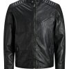 Uomo JACK & JONES Giubbotti E Cappotti | Joel Leather Jacket A-12 - Giacca In Pelle