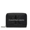 Donna CALVIN KLEIN JEANS Portafogli E Portacarte | Sculpted Zip Around - Portafoglio Con Logo