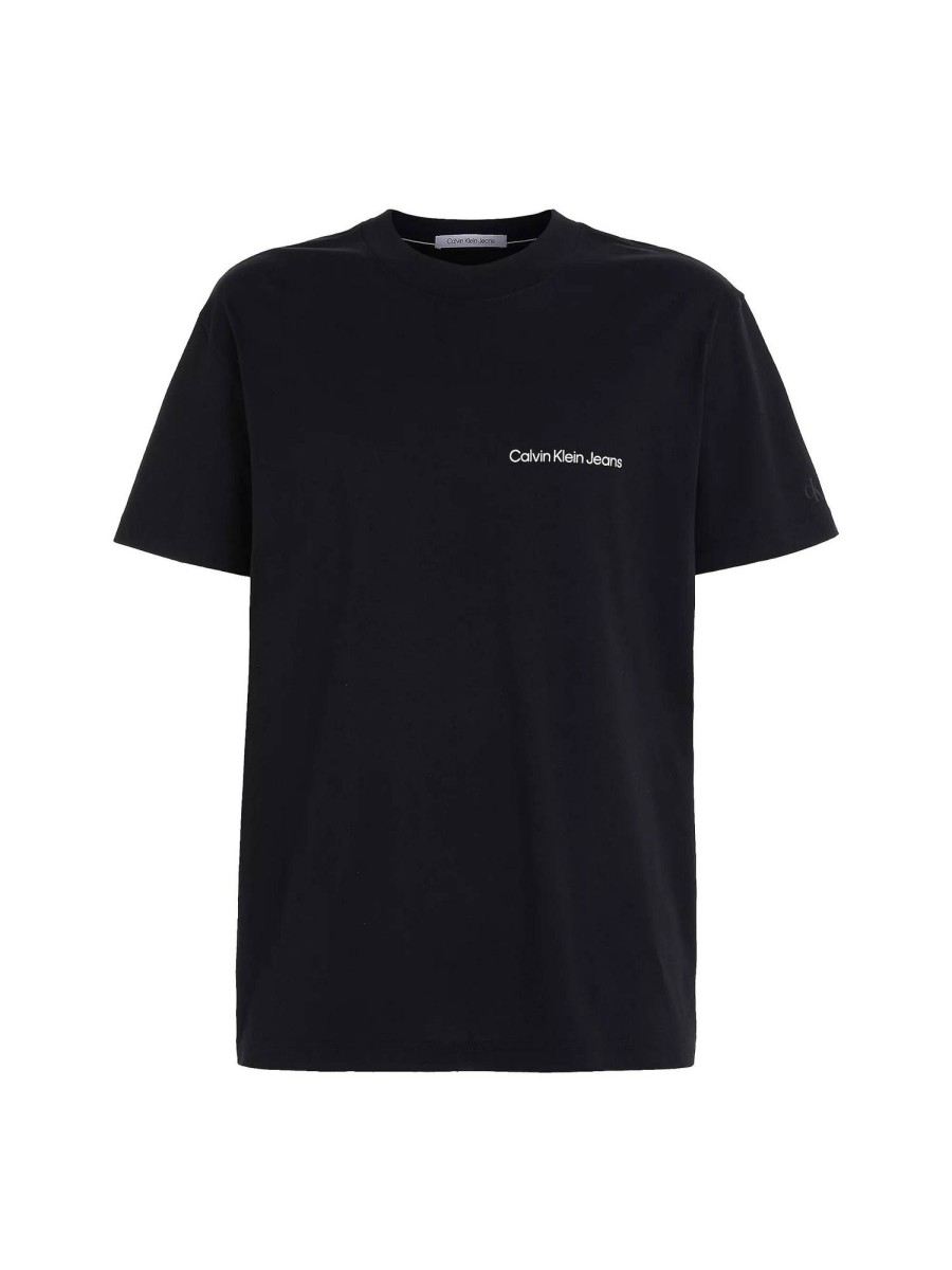 Uomo CALVIN KLEIN JEANS T-Shirts | Institutional Tee - T-Shirt Con Logo Ricamato