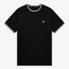 Uomo FRED PERRY T-Shirts | T-Shirt Con Doppia Riga