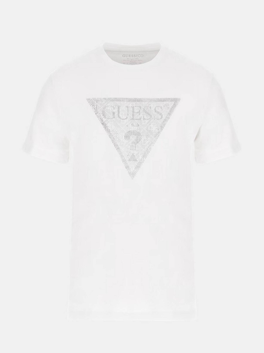 Uomo GUESS T-Shirts | Shiny Gel Triangle Tee - T-Shirt Logo