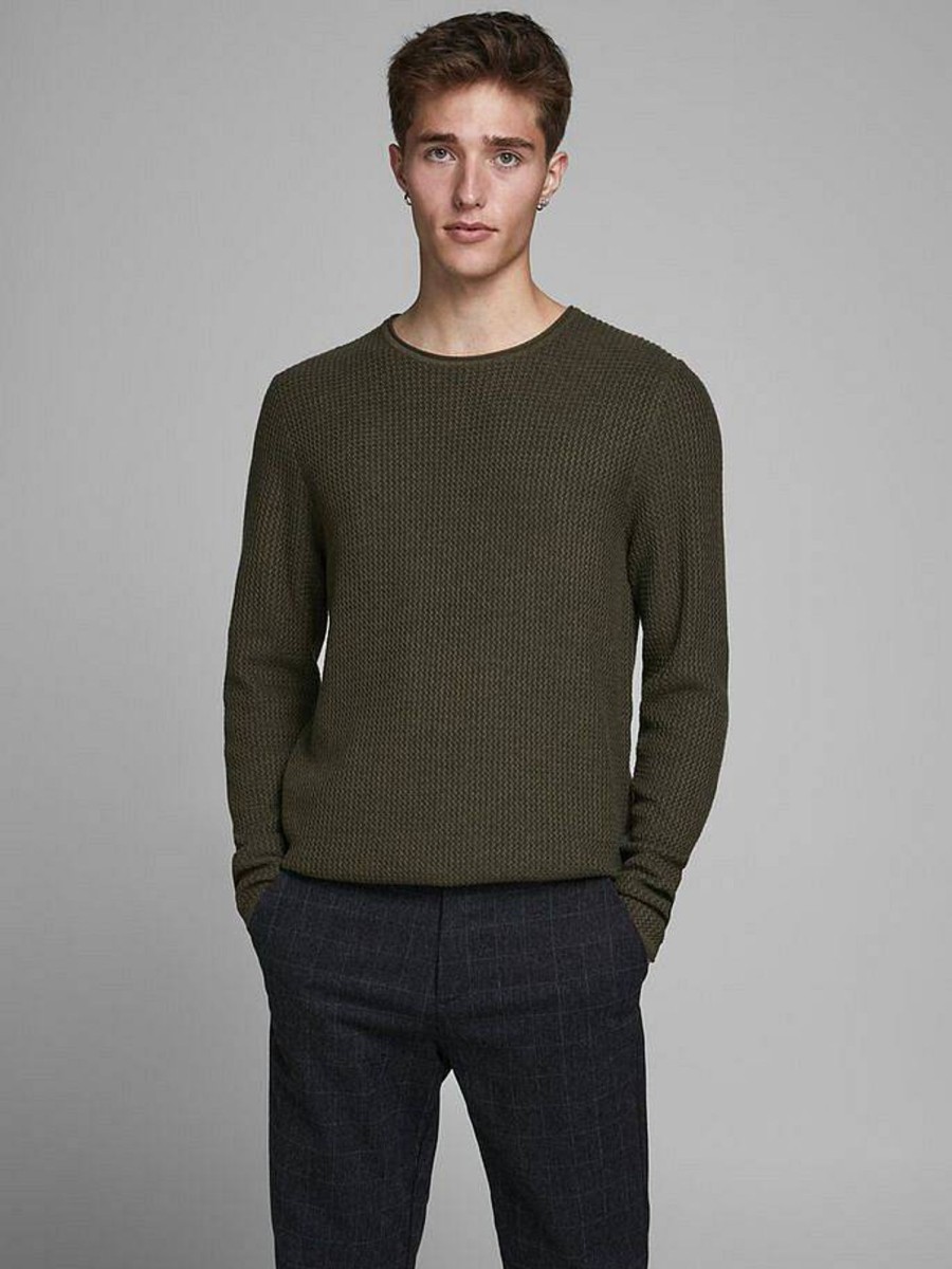 Uomo JACK & JONES Maglieria | Blucarlos - Pullover Girocollo In Jacquard