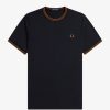 Uomo FRED PERRY T-Shirts | T-Shirt Con Doppia Riga