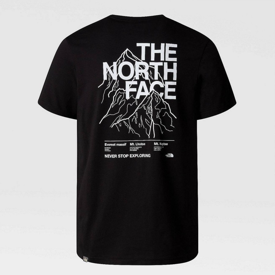 Uomo THE NORTH FACE T-Shirts | Men Ss Mountain Outline Tee - T-Shirt Con Logo