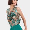 Donna RINASCIMENTO Maglie E Top | Top Canotta Stampa Floerale In Satin