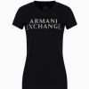 Donna ARMANI EXCHANGE T-Shirts | T-Shirt Con Logo In Borchie Sustainability Values