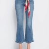 Donna GAUDI' Denim Jeans | Jeans Flare Cropped Con Cintura E Bandana