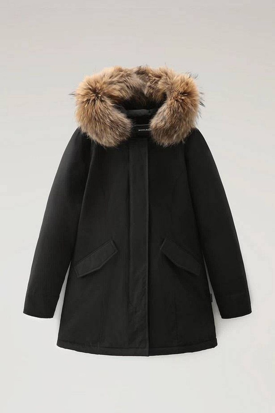 Donna WOOLRICH Giubbotti E Cappotti | Arctic Raccoon Parka Con Pelliccia Removibile