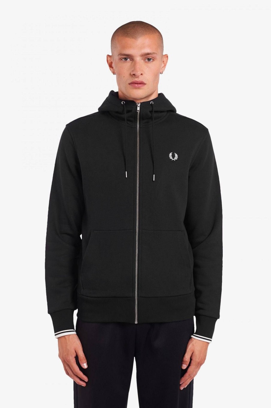 Uomo FRED PERRY Felpe | Felpa Cappuccio E Zip Intera