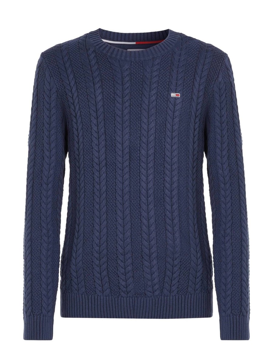 Uomo TOMMY HILFIGER Maglieria | Tjm Reg Cable Sweater - Maglione A Trecce