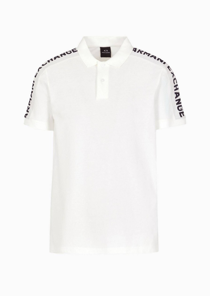 Uomo ARMANI EXCHANGE Polo | Polo Shirt - Polo Con Tape Logo