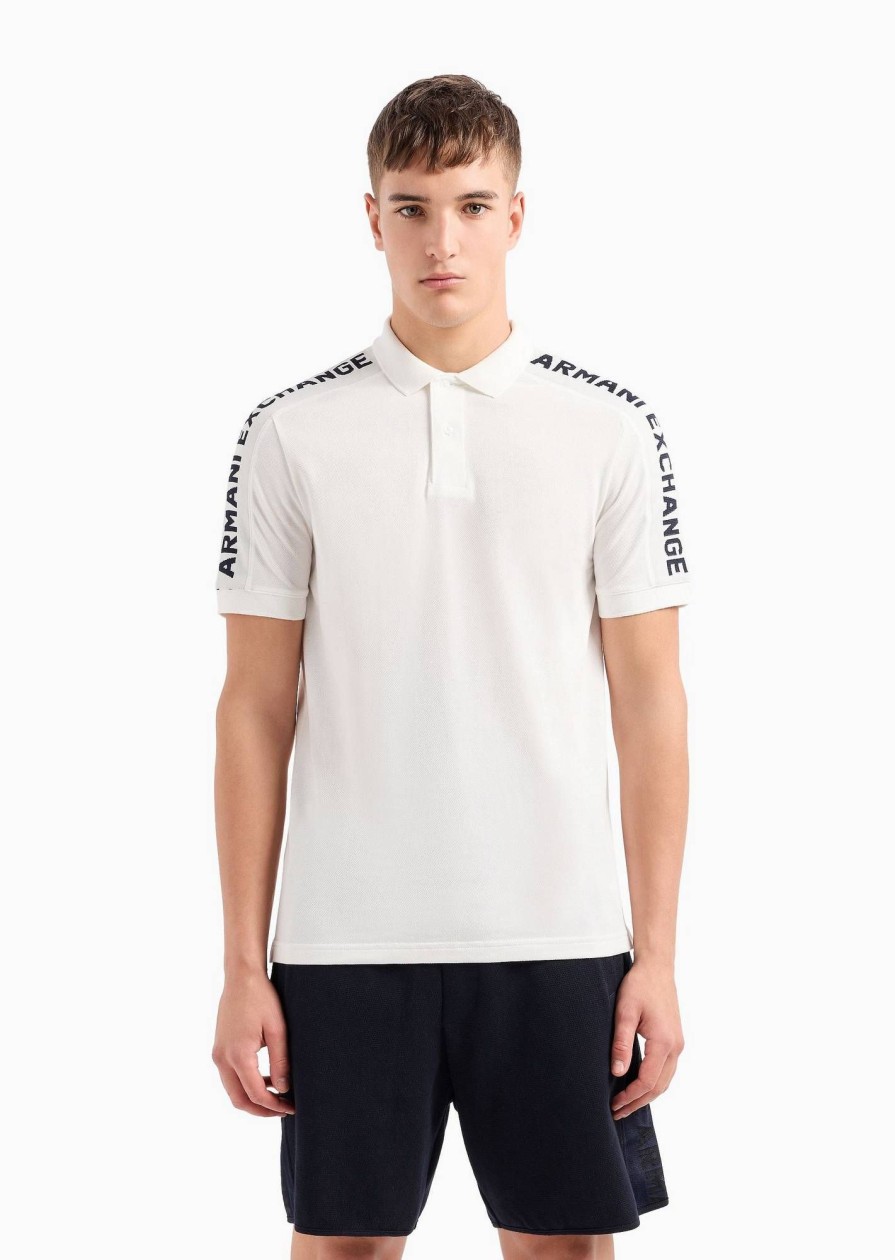 Uomo ARMANI EXCHANGE Polo | Polo Shirt - Polo Con Tape Logo