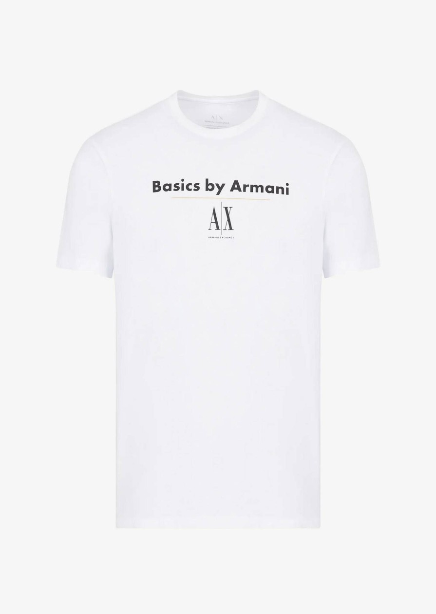 Uomo ARMANI EXCHANGE T-Shirts | T-Shirt Manica Corta Cotone Regular Fit