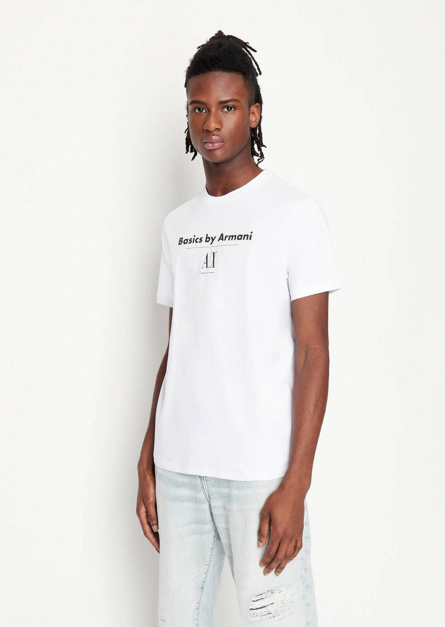 Uomo ARMANI EXCHANGE T-Shirts | T-Shirt Manica Corta Cotone Regular Fit